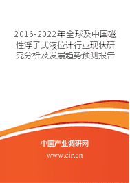 2016-2022年全球及中國磁性浮子式液位計行業(yè)現狀研究分析及發(fā)展趨勢預測報告